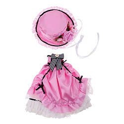 Costume de chapeau de poupée Chapeau Robe de Poupée Style Victorien Décoration pour 12'' Poupée Blythe Licca Pullip