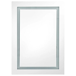 Avis Helloshop26 Armoire de salle de bain à miroir led 50x13x70 cm chêne 02_0006588