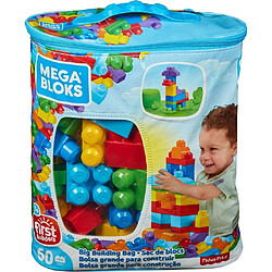 Mega Bloks jeu de blocs de construction de 60 pièces pour bébé et enfant de 1 à 5 ans bleu