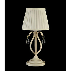 Avis MAYTONI Lampe de table beige avec abat-jour en satin plissé, 1 lumière, E14