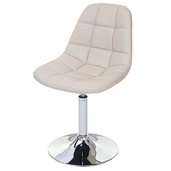 Mendler 2x chaise de salle à manger Cascina, fauteuil pitovante, chrome ~ similicuir crème