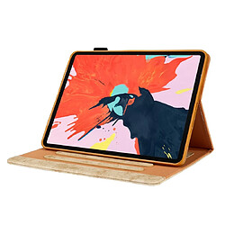 Wewoo Housse Étui Coque Pour iPad Pro 11 pouces 2018 Etui à rabat horizontal en cuir de style commercialavec support et fente cartecadre photo et fonction veille / réveil jaune pas cher