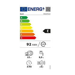 Acheter Lave-vaisselle 60cm 12 couverts 46db intégrable avec bandeau inox - smi4hts31e - BOSCH