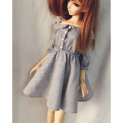 robe à bretelles à carreaux mode pour poupée dollfie 1/3 bjd sd luts