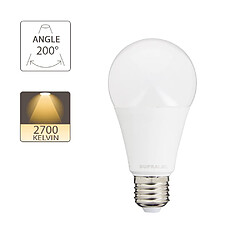 SUPRALED Ampoule LED (A60) culot E27 Ampoule LED (A60), culot E27, conso. 14,2W (eq. 100W), 1521 lumens, blanc chaud