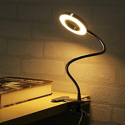 Avis Universal Lampe de lecture USB flexible à LED dimmerable à côté de la lampe de table de lit (noire)