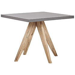 Beliani Table de jardin 90 x 90 cm Béton Gris OLBIA