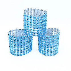 Acheter 10PCS cristal porte-serviette anneau de serviette en strass autocollant bande bleue