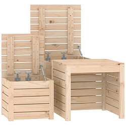 Acheter Helloshop26 Ensemble de boîtes de jardin 3 pièces bois de pin massif 02_0013175