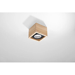 Sollux Plafonniers encastrables Square Flush Light Bois Naturel GU10