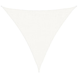 vidaXL Voile d'ombrage PEHD Triangulaire 3,6 x 3,6 x 3,6 m Blanc