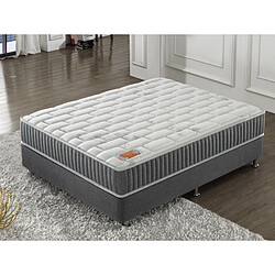 Sensoreve Matelas N°1 Galice 200x200cm RESSORTS ENSACHÉS & MÉMOIRE DE FORME - Épaisseur 25cm- Indépendance de couchage Technologie Hybride Ressorts ensachés + Mousse à mémoire de forme ADAPTATIVE - Ép 28 cm - Label sanitized (Anti Microbiens / Bactériens / Odeurs)