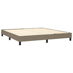 Acheter vidaXL Sommier à lattes de lit avec matelas LED Taupe 160x200 cm Tissu