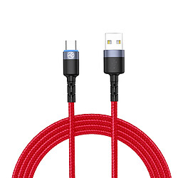 Acheter Câble de données Tellur USB vers Type-C avec lumière LED, 3 A, 1,2 m, rouge