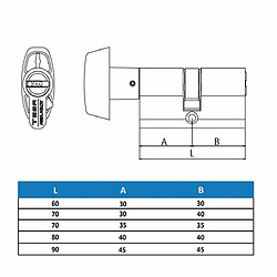 Acheter Tesa Assa Abloy t85b3535l Cylindre de sécurité