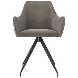 Avis Decoshop26 Lot de 2 chaises de salle à manger cuisine design moderne velours gris clair CDS020508