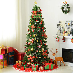 Homcom Sapin de Noël artificiel Ø 91 x 210H cm 865 branches épines imitation Nordmann grand réalisme vert