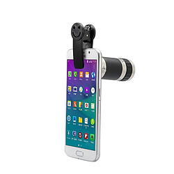 Avis Wewoo Pour Smartphone Noir Universel 8x Zoom Télescope Téléobjectif Lentille avec Smile Clip