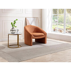 Vente-Unique Fauteuil en tissu terracotta OSSANA 