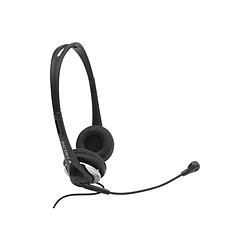 DACOMEX Casque-Micro Stéréo Ajustable Jack 3.5 mm noir/gris