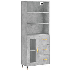 Maison Chic Buffet,Meuble de Rangement,commode pour salon,Cuisine Gris béton 69,5x34x180 cm Bois d'ingénierie -MN12612