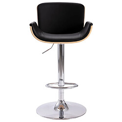 vidaXL Tabouret de bar Noir Similicuir