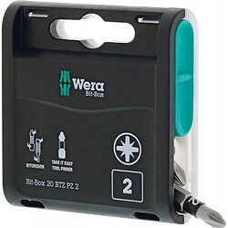 Assortiment embout 20 BTZ PZ2x 25mm 20er Box Wera 