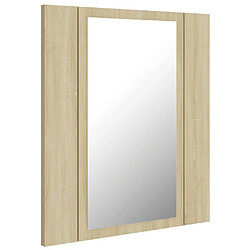 Helloshop26 Armoire à miroir à led de bain 40 x 12 x 45 acrylique beige 02_0006746 