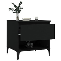 Acheter vidaXL Table d'appoint Noir 50x46x50 cm Bois d’ingénierie