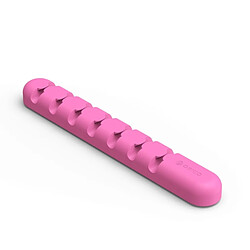 Wewoo Silicone Matériel Câble Desktop Gestionnaire rose Winder, Taille: 15 * 2 * 1.2 cm