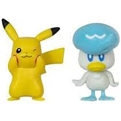 Jazwares Pokémon Gen IX - Pack de 2 figurines Battle Pikachu & Coiffeton 5 cm 