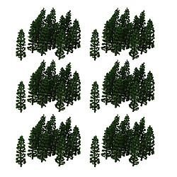 120 pcs Plastique Sapin Train Miniature Paysages Paysage Ho 1: 100