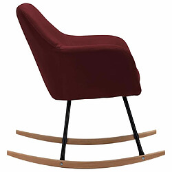 Acheter Maison Chic Chaise à bascule | Fauteuil Relax, design moderne Rouge bordeaux Tissu -GKD71265