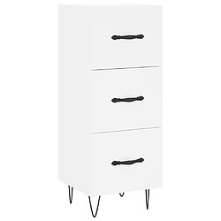 Maison Chic Buffet,Meuble de Rangement,commode pour salon,Cuisine blanc 34,5x34x90 cm bois d'ingénierie -MN52489