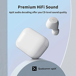 Écouteurs Edifier X3 True Wireless, Qualcomm® AptX™ Audio Bluetooth 5.0 - Blanc