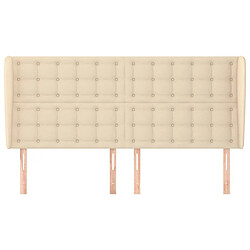 Avis Maison Chic Tête de lit scandinave avec oreilles,meuble de chambre Crème 163x23x118/128 cm Tissu -MN86847