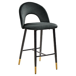 Acheter Beliani Tabouret de bar Set de 2 Velours Noir FALTON