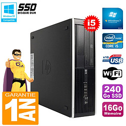 PC HP Compaq Pro 6300 SFF I5-2400 RAM 16Go Disque 240Go SSD Graveur DVD Wifi W7 · Occasion 