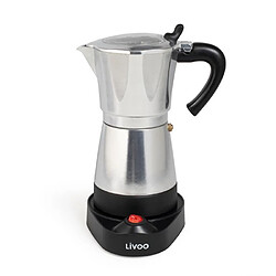 Acheter Livoo Cafetière italienne électrique Grise INOX 6 tasses socle pivotant à 360° témoin lumineux