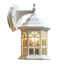 Universal Lampe murale balcon de jardin E27 sans ampoule en plein air blanc Lampe murale de jardin avec balcon, E27 sans ampoule, terrasse extérieure lampe étanche, barre rétro couloir de couloir extérieur, blanc