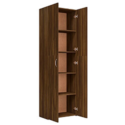 Acheter vidaXL Armoire de bureau Chêne marron 60x32x190 cm Bois d'ingénierie