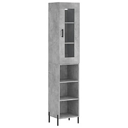 Maison Chic Buffet,Meuble de Rangement,commode pour salon,Cuisine Gris béton 34,5x34x180 cm Bois d'ingénierie -MN72202