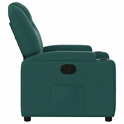 Acheter Maison Chic Fauteuil inclinable,Fauteuil luxe de relaxation Vert foncé Tissu -MN46328