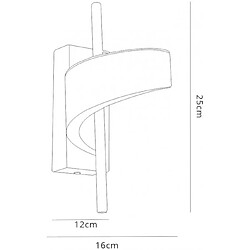 Luminaire Center Applique LED intégré Tsunami Sable blanc 25 Cm