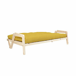 Avis Inside 75 Canapé convertible futon GRAB pin naturel coloris miel couchage 130 cm.