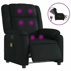 Maison Chic Fauteuil Relax pour salon, Fauteuil de massage inclinable électrique noir similicuir -GKD99090