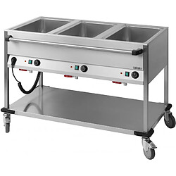 Casselin Chariot bain-marie à eau 3 x GN 1/1 CCBM3H