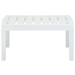 vidaXL Table de jardin Blanc 78x55x38 cm Plastique