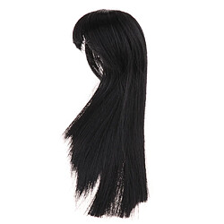 16inch bjd poupée de cheveux longs perruque frisée pour yosd 1/4 poupée bricolage noir pas cher