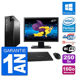 PC Lenovo M93p SFF Ecran 27" Intel G3220 RAM 16Go Disque 250Go Windows 10 Wifi · Occasion 